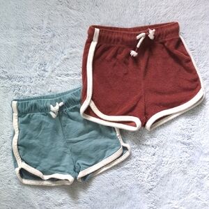 2T Bundle Little Co by Lauren Conrad Dolphin Hem Terry Cotton Shorts Retro